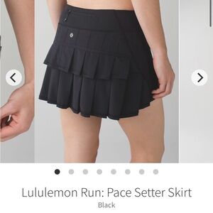 lululemon athletica Run: Pace Setter Skirt - Black
